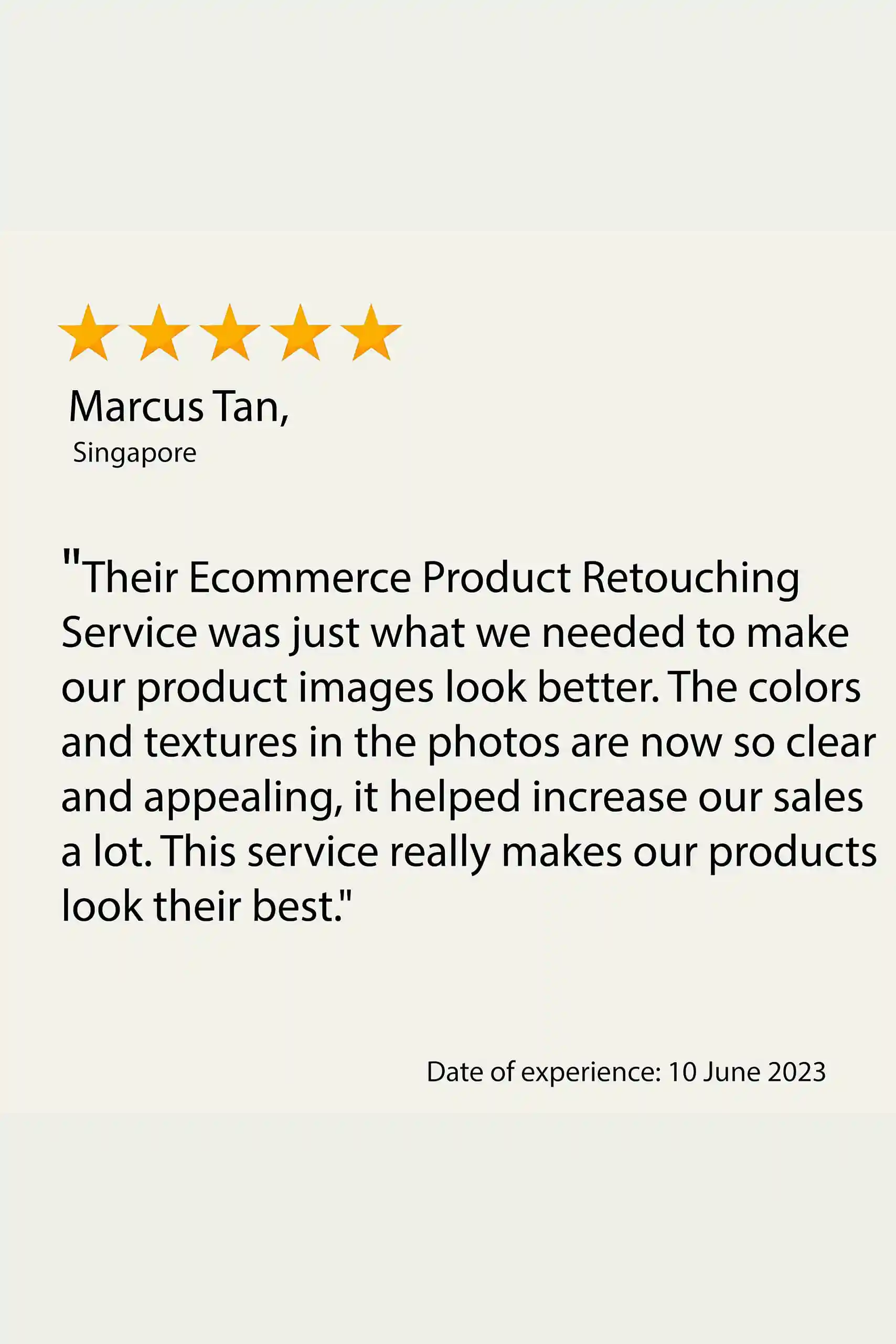 customer review example